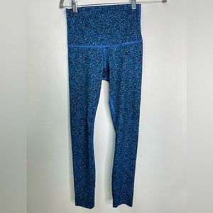 Lululemon Wunder Under Blue Flashback Confetti Printed cropped leggings